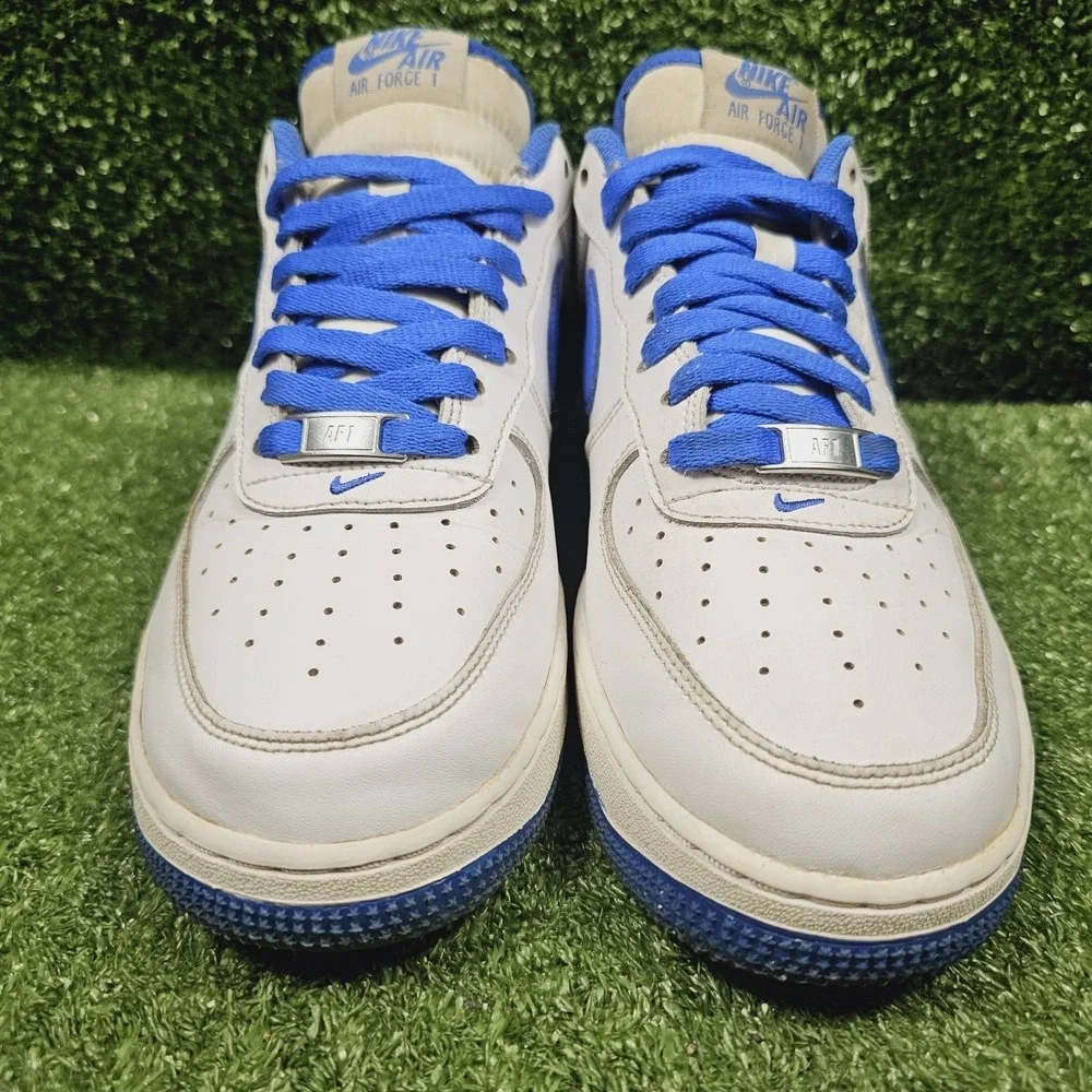 Nike Air Force 1 '07 Low White Medium Blue Casual Sneakers DH7561-104 Mens 8